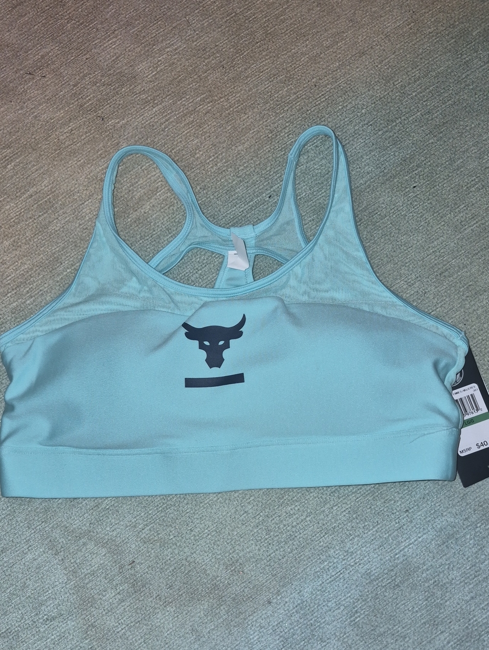 Under Armour Aqua Blue Project Rock Performance Sports Bra